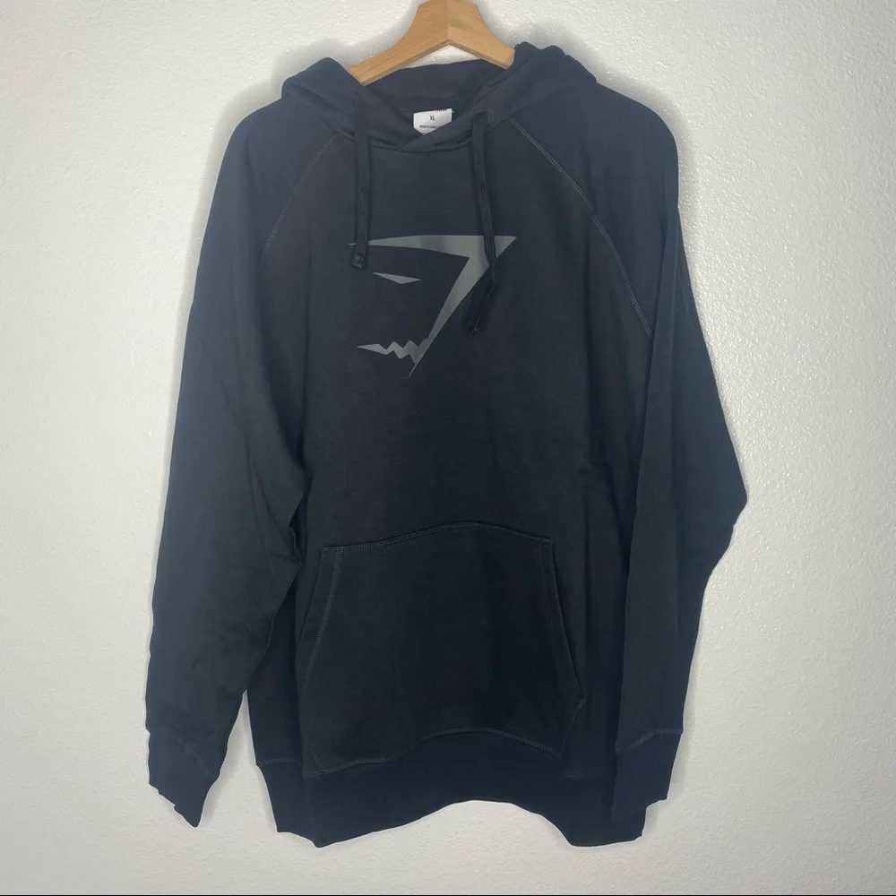 NWT Gymshark Infill Black Hoodie Sweatshirt Mens - Picture 3 of 4